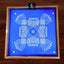 WJ1608 : 16 by 16 Padi Kolam Stencil - Ranglahari Creations