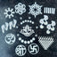 RRS05: Plastic Readymade Rangoli Shubh Sign Set : 36pcs