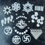RRS05: Plastic Readymade Rangoli Shubh Sign Set : 36pcs - Ranglahari Creations