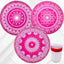 MS2005 : Kolam Design Big Metal Round Stencil Set of 4pcs in 20inch - Ranglahari Creations