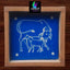 WA40: 5 by 5 Small Wooden Square Rangoli Stencil - Ranglahari Creations