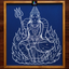 Goddess Durga Kolam Stencil