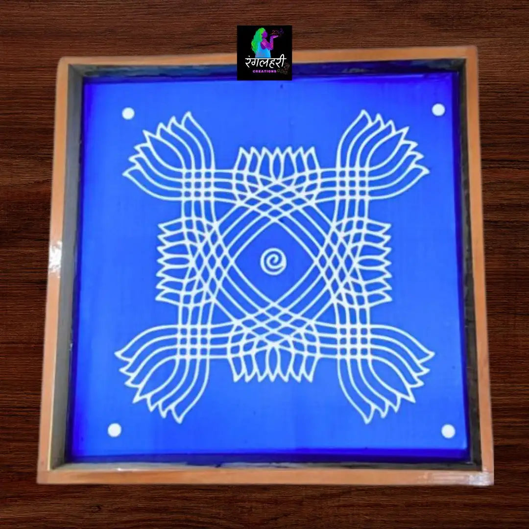 16 by 16 Padi Kolam Stencil Main image