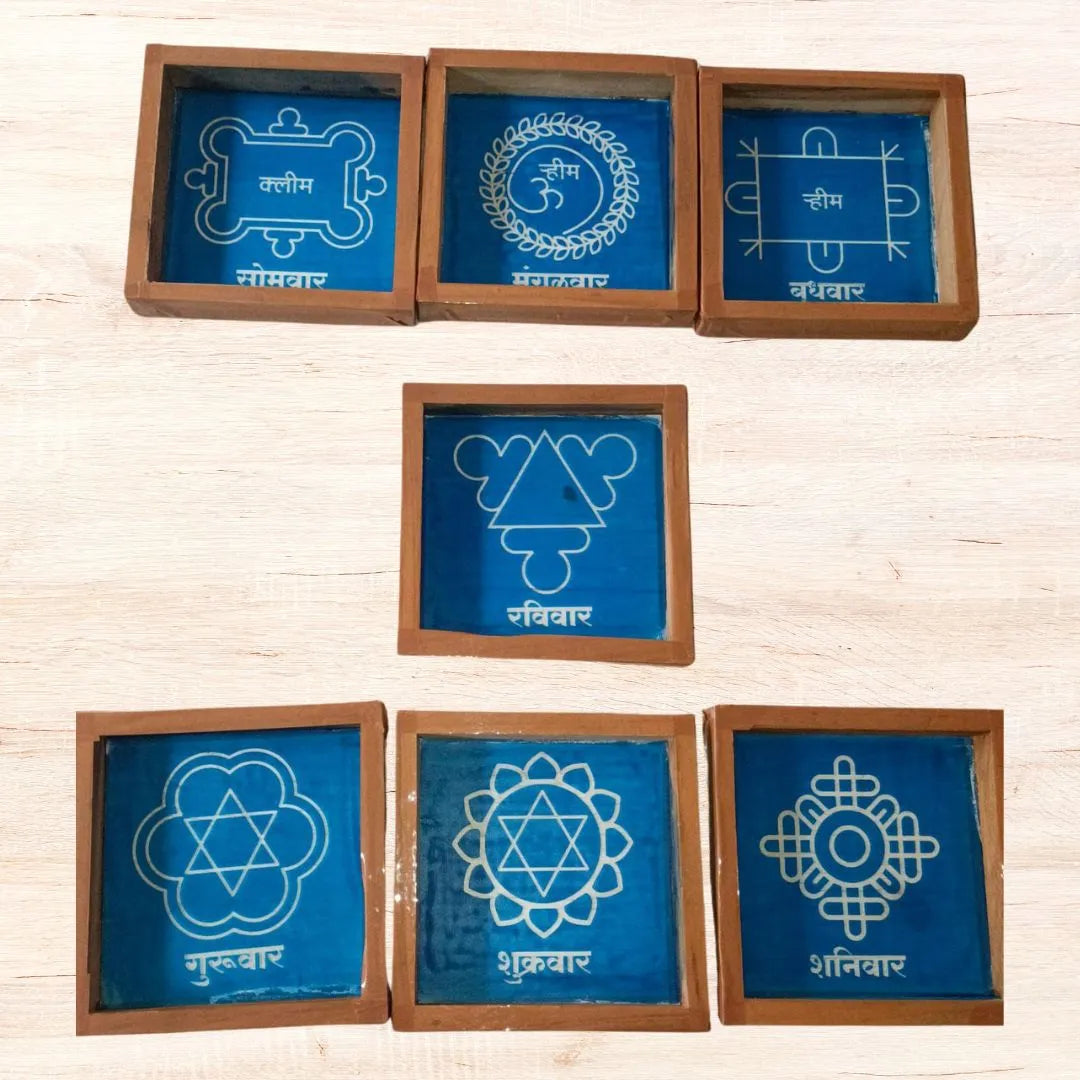 Day Wise Set Wooden rangoli Main image