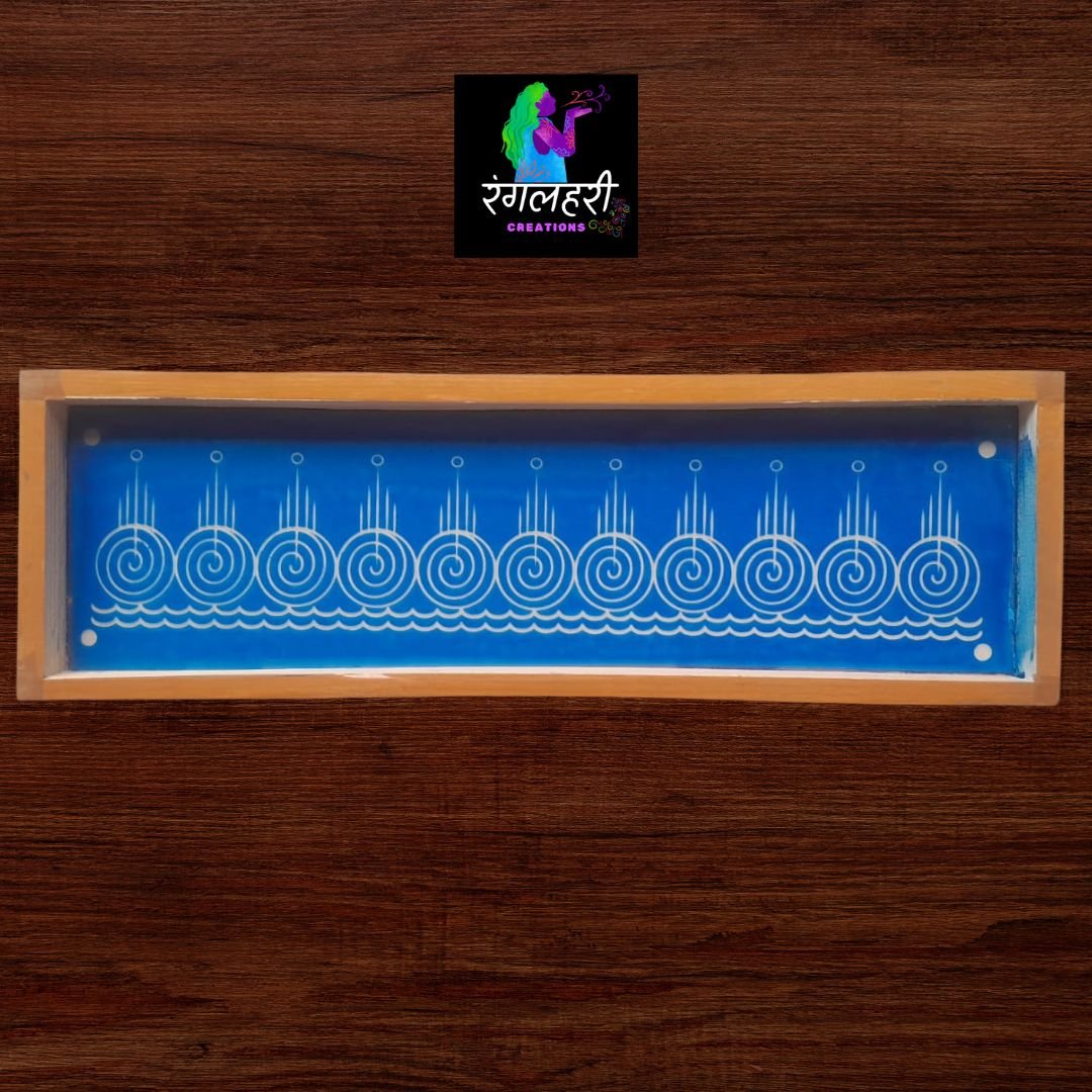 W1: 17 By 5 Wooden Border Rangoli Stencil