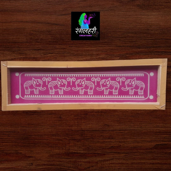 W2: 17 By 5 Wooden Border Rangoli Stencil