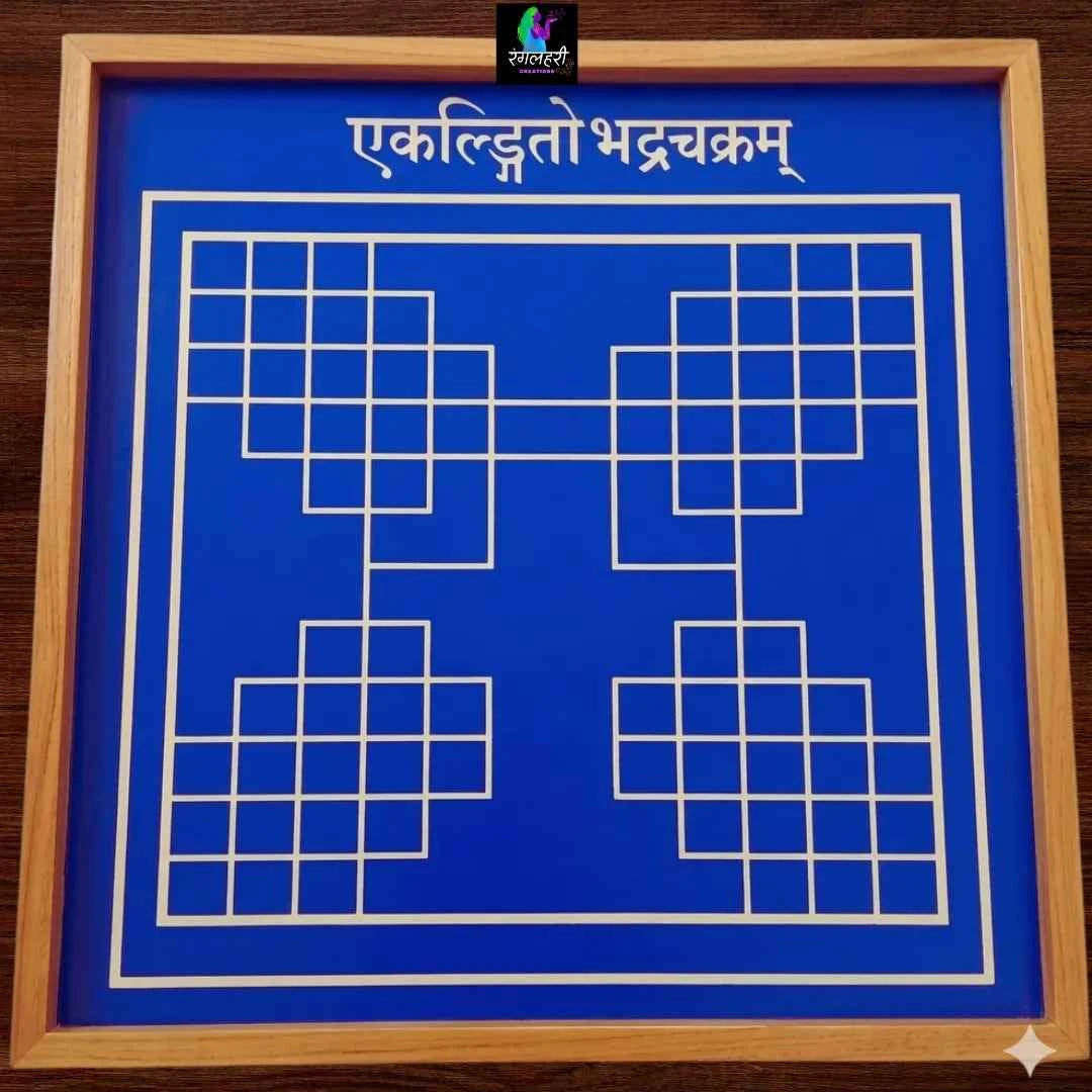 Bhadra Mandala Kolam Stencil Y27 : Sacred Symmetry Main image