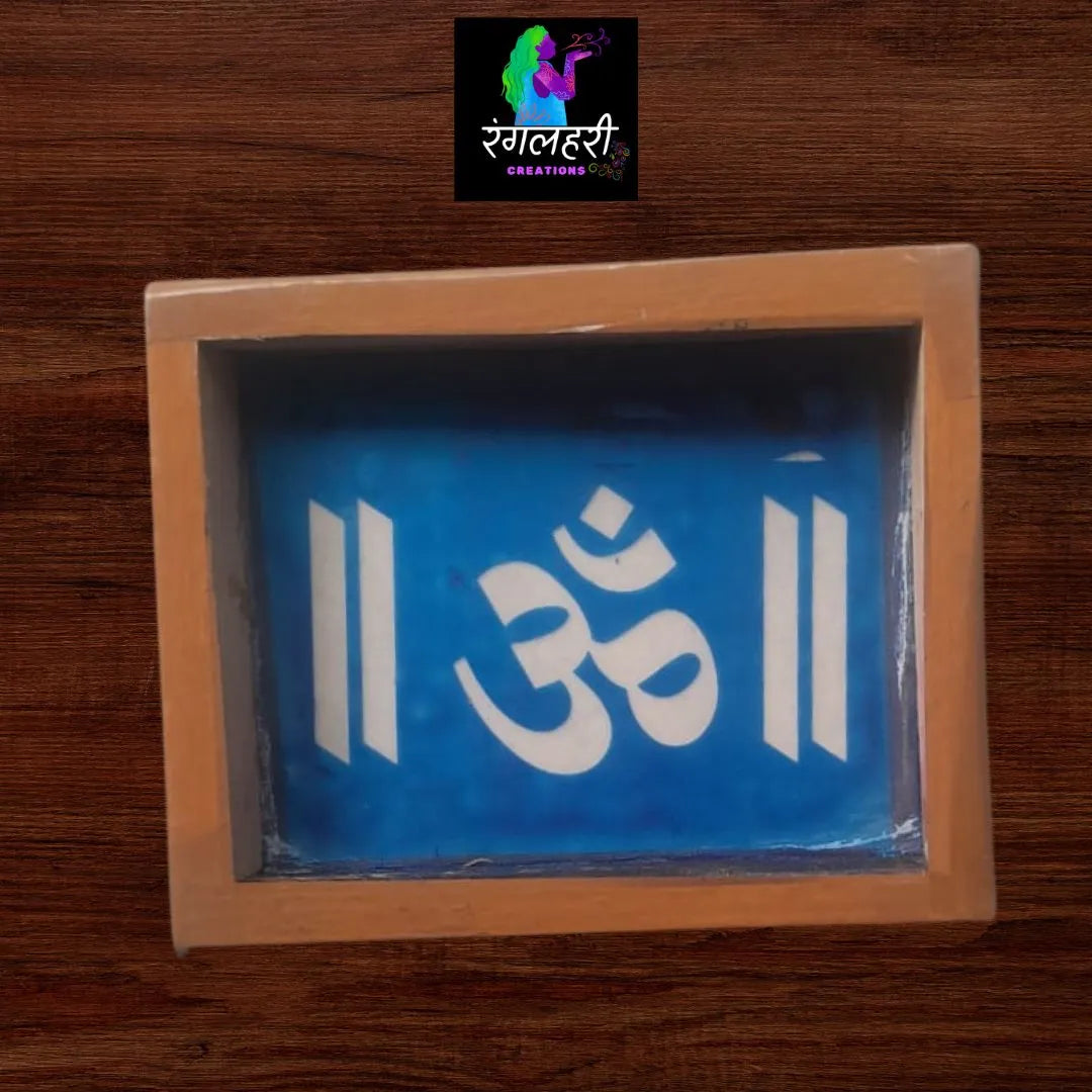 WA24 : 5 by 5 Small Wooden Square Rangoli Stencil Main image