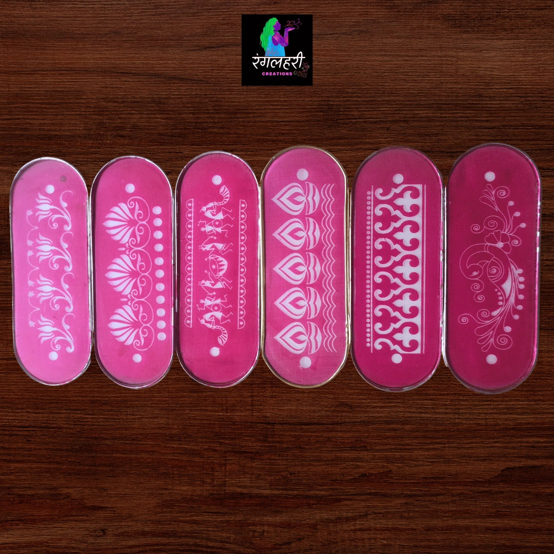 MB3: Metal Border Rangoli Set : 6pcs Main image