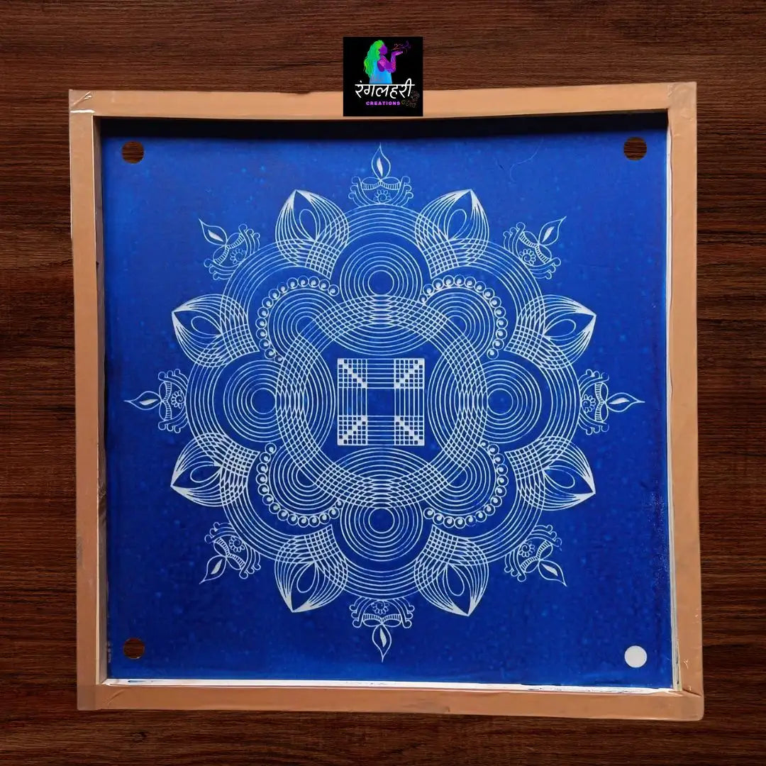 16 by 16 Kambi Kolam Stencil | Biggest Diya Kolam Stencil Main image