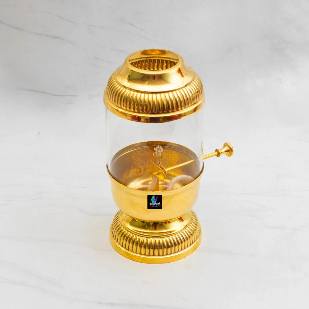 Small Akhand Diya with Adjustable Baati : 100ML Secondary image