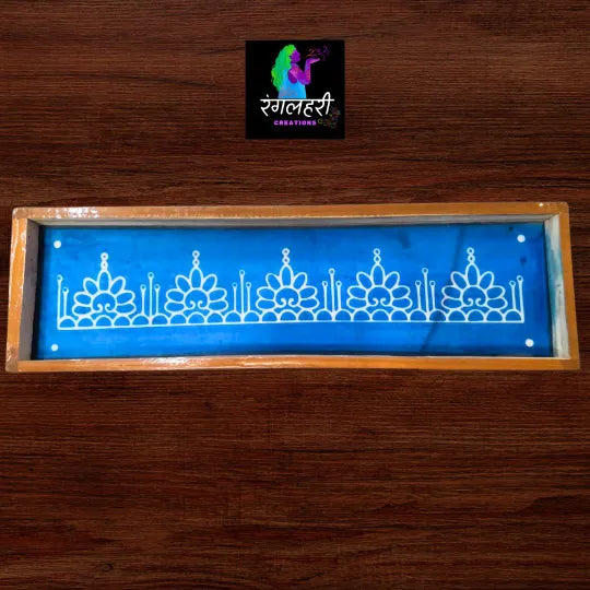 W42 : 17 By 5 Wooden Border Rangoli Stencil Main image
