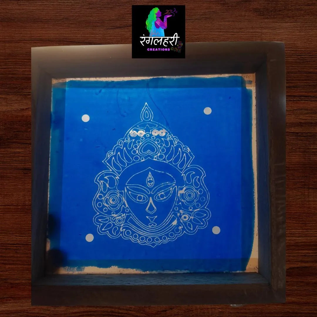 WA39 : 5 by 5 Small Wooden Square Rangoli Stencil Main image