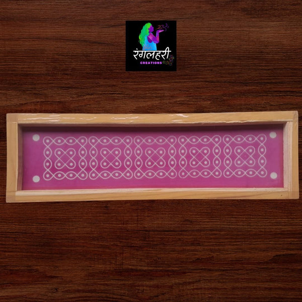 W3 : 17 By 5 Wooden Border Rangoli Stencil