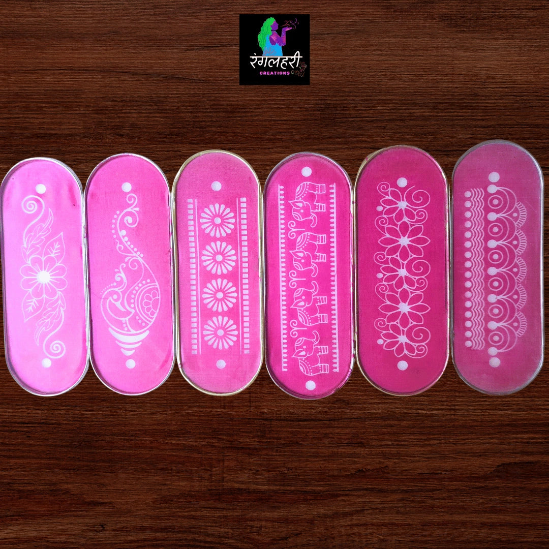 MB4: Metal Border Rangoli Set : 6pcs Main image