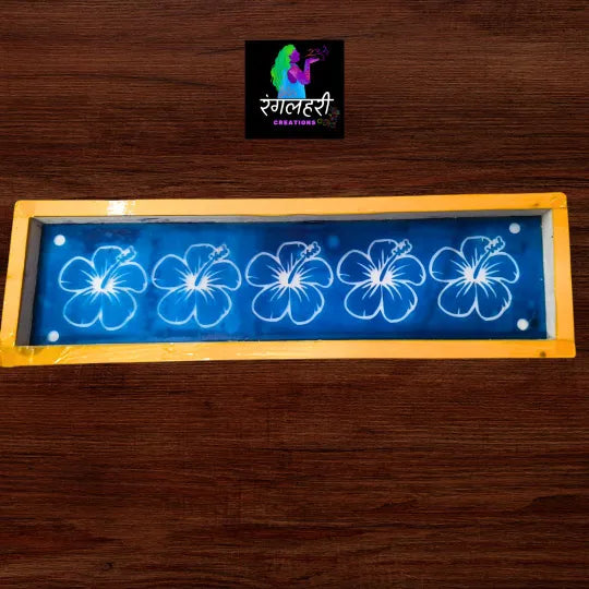 W46 : 17 By 5 Wooden Border Rangoli Stencil Main image