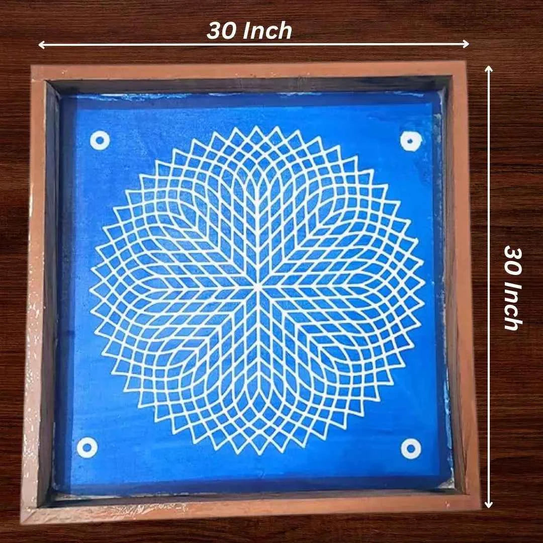 WJ3008 : Big Sahastradal Kamal Kolam Stencil : 30 inch - Ranglahari Creations