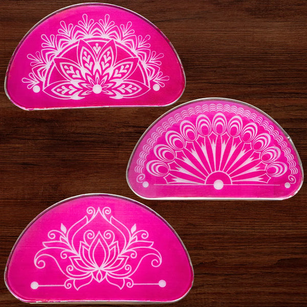 HC4: Half Circle Rangoli Set : 3pcs