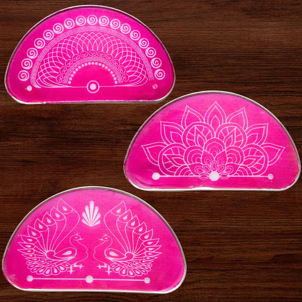 HC3: Half Circle Rangoli Set : 3pcs