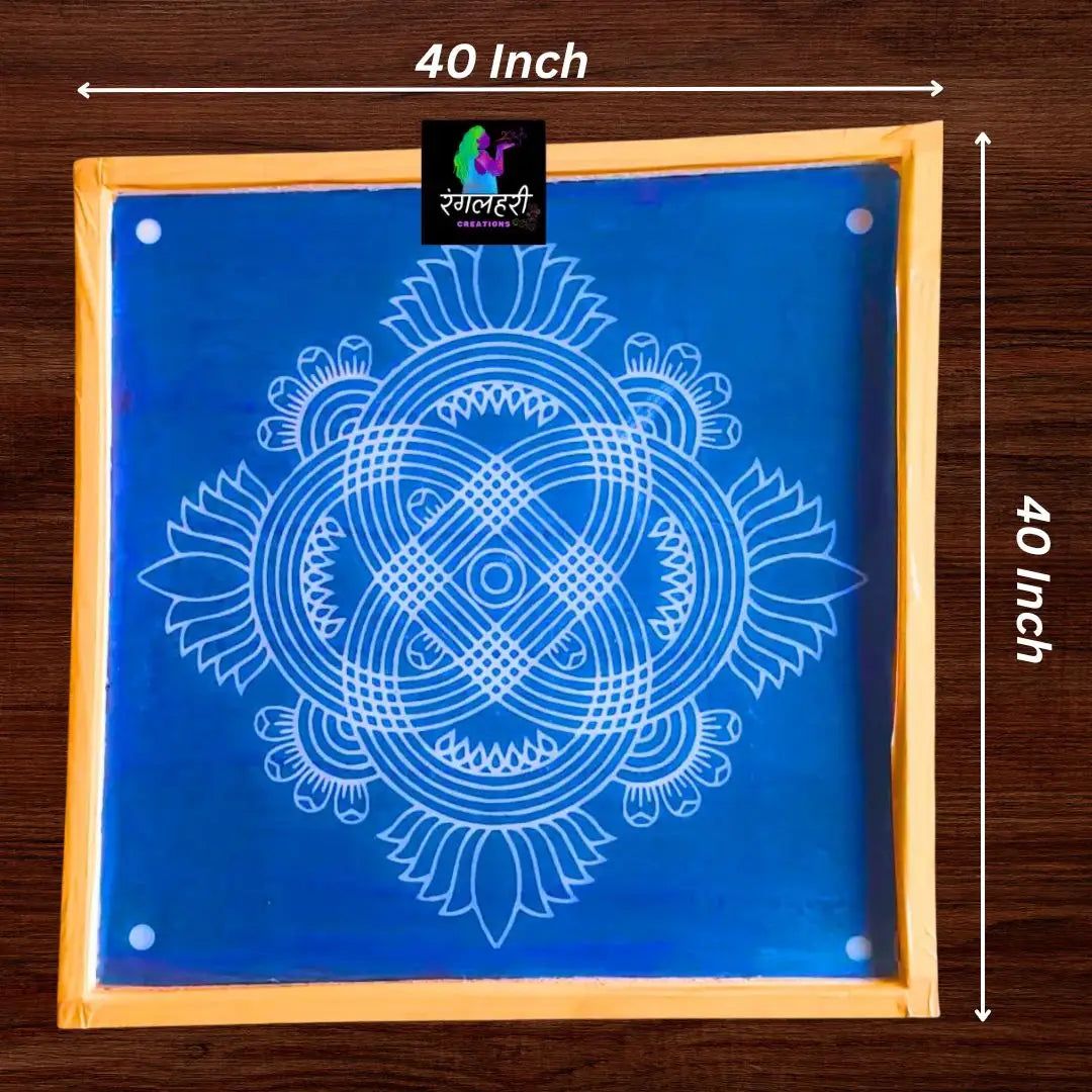Biggest Lotus Kolam Stencil – 40 Inch