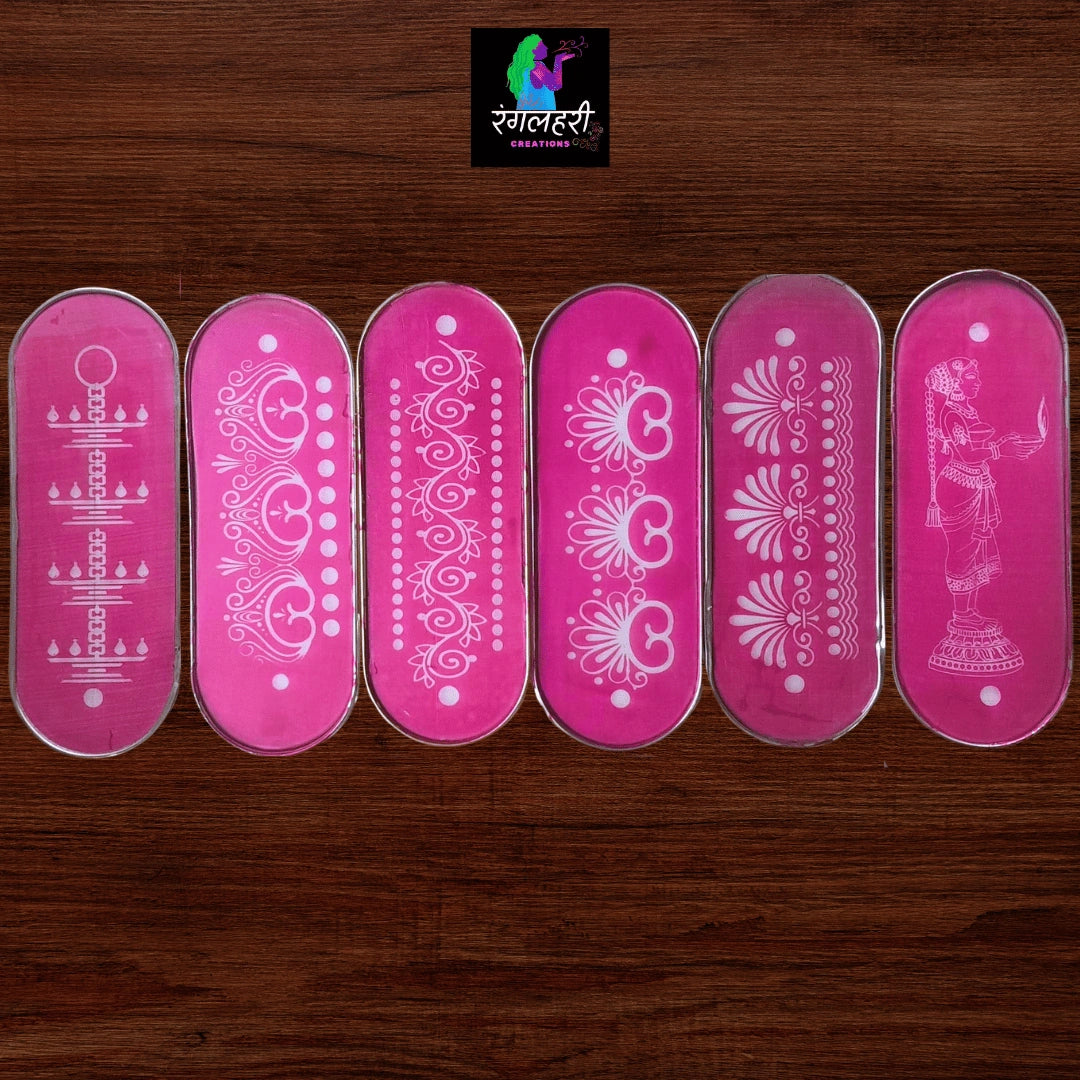 MB5: Metal Border Rangoli Set : 6pcs Main image