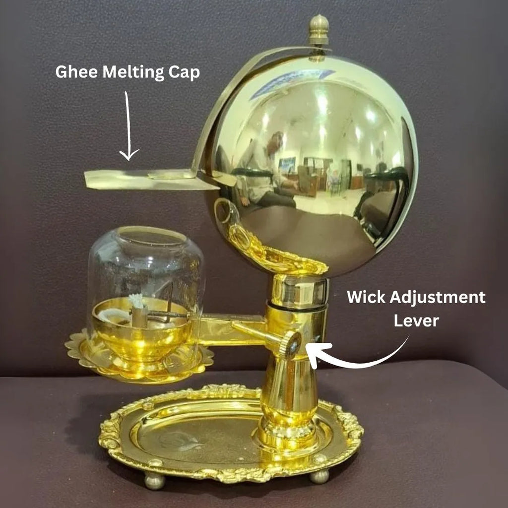 Ghee Akhand Diya With Wick Lifting