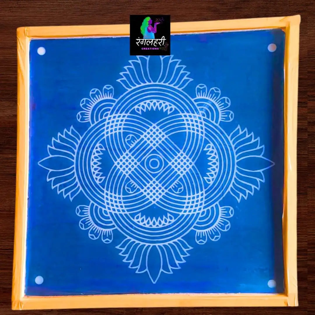 Biggest Lotus Kolam Stencil – 40 Inch Main image
