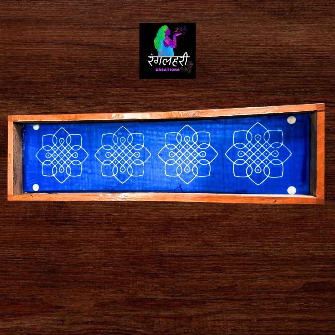W50 : Flower Kambi Rangoli Stencil - Ranglahari Creations