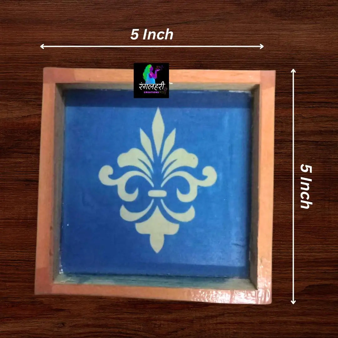 WA50 : 5 by 5 Small Flower Rangoli Stencil Secondary image