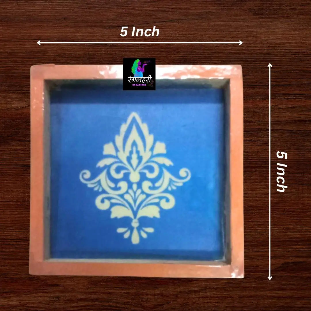 WA51 : 5 by 5 Small Beautiful Rangoli Stencil Secondary image