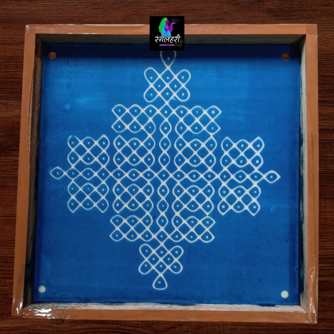 Traditional Kolam Rangoli Stencil 12 Inch Main image