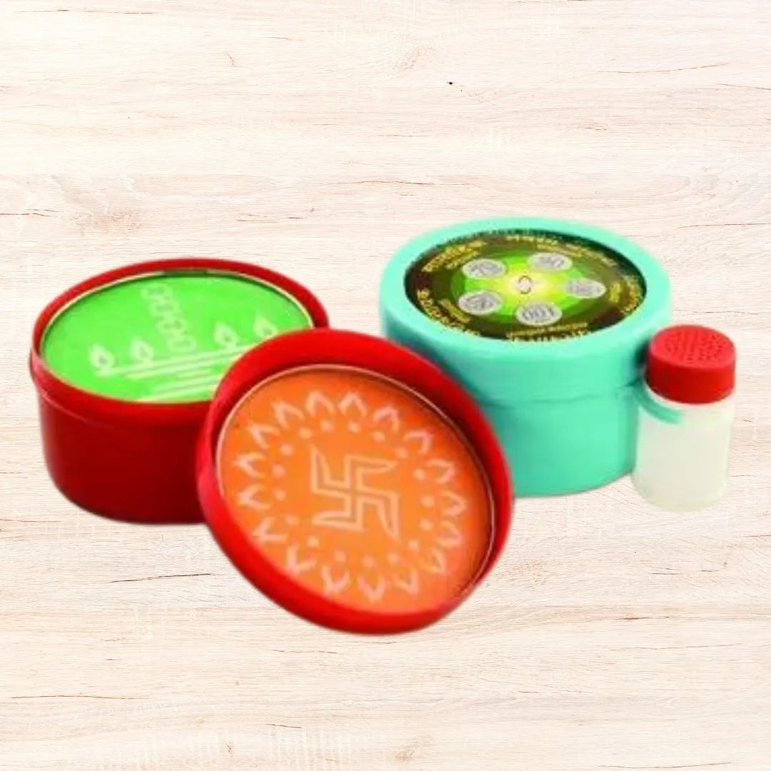 9 Stencil Shubh Signs Rangoli Set Main image