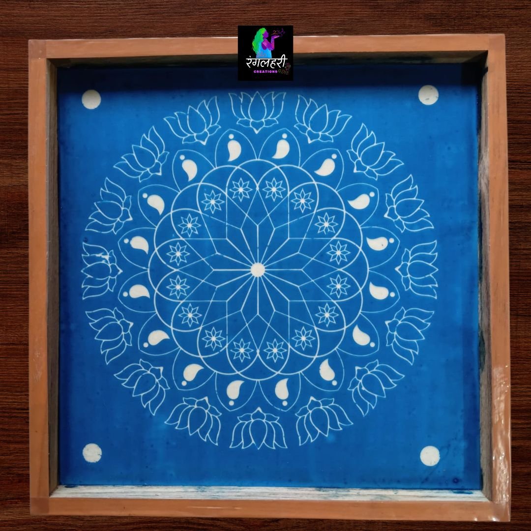 Star Lotus Kolam Stencil 12 inch Main image