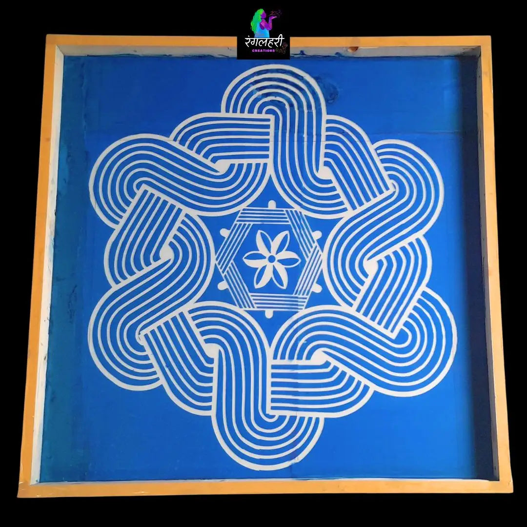 Big Free Hand Kolam Stencil Main image