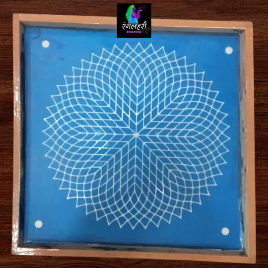 12 by 12 Sahastradal Kamal Rangoli Stencil | Benefits of Drawing Sahastradal Kamal Rangoli | Sahastadal Kamal Jumbo Stencil Main image
