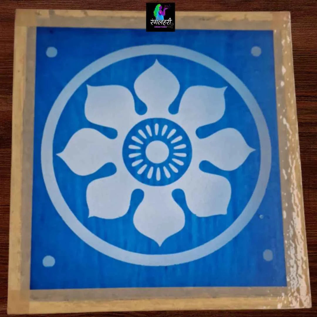 Ashtadala Yantra Kolam Stencil Y14 : Eight Petals of Divine Energy Main image