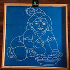 Baby Krishna Face Kolam Stencil Y08 : Divine Innocence for Your Home