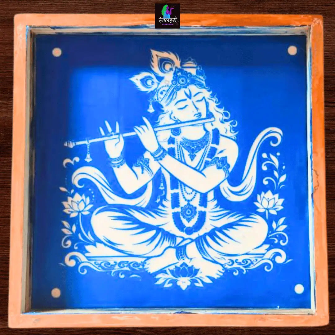 Bhagwan Krishna Kolam Stencil Main image