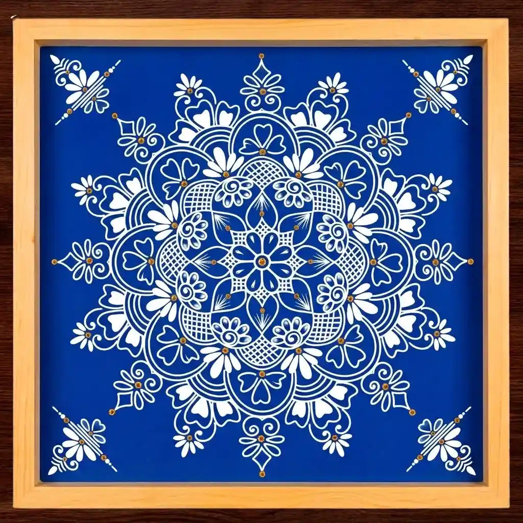 Big Free Hand Kolam Stencil Main image