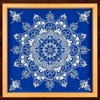 Big Free Hand Kolam Stencil