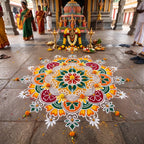 Big Free Hand Kolam Stencil