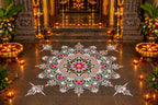 Big Free Hand Kolam Stencil