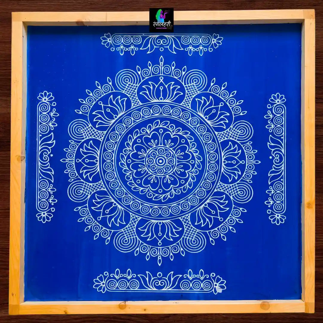 Big Mahalakshmi Kamala Kolam Stencil