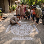 Big Mahalakshmi Kamala Kolam Stencil