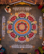 Big Mahalakshmi Kamala Kolam Stencil
