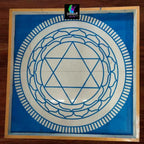 Sudarshan Yantra Kolam Stencil – Sacred Shield of Positivity