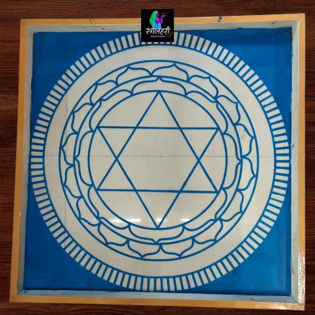 Sudarshan Yantra Kolam Stencil – Sacred Shield of Positivity