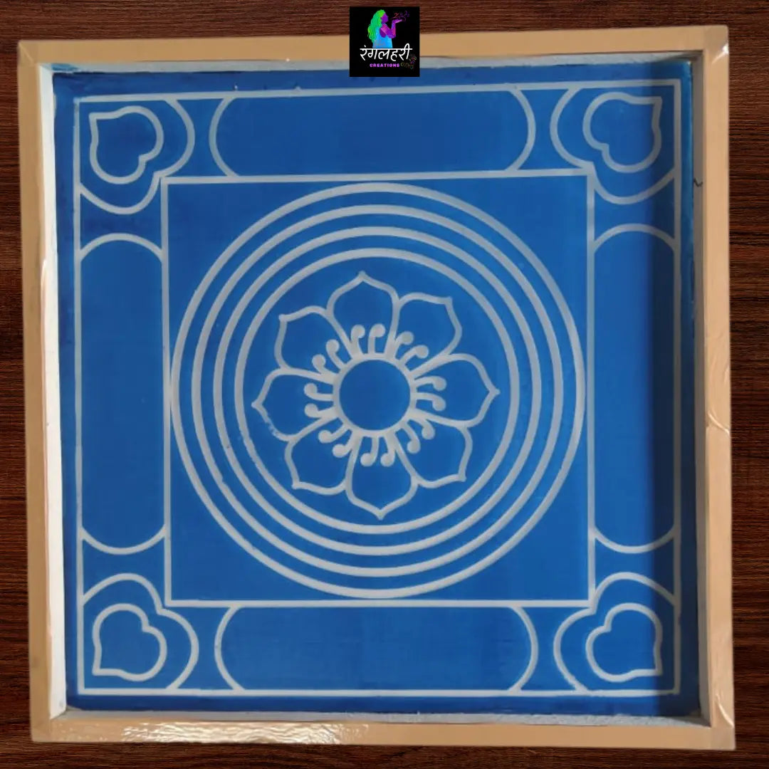Biggest Ashtadalam Yantra Kolam Stencil Main image