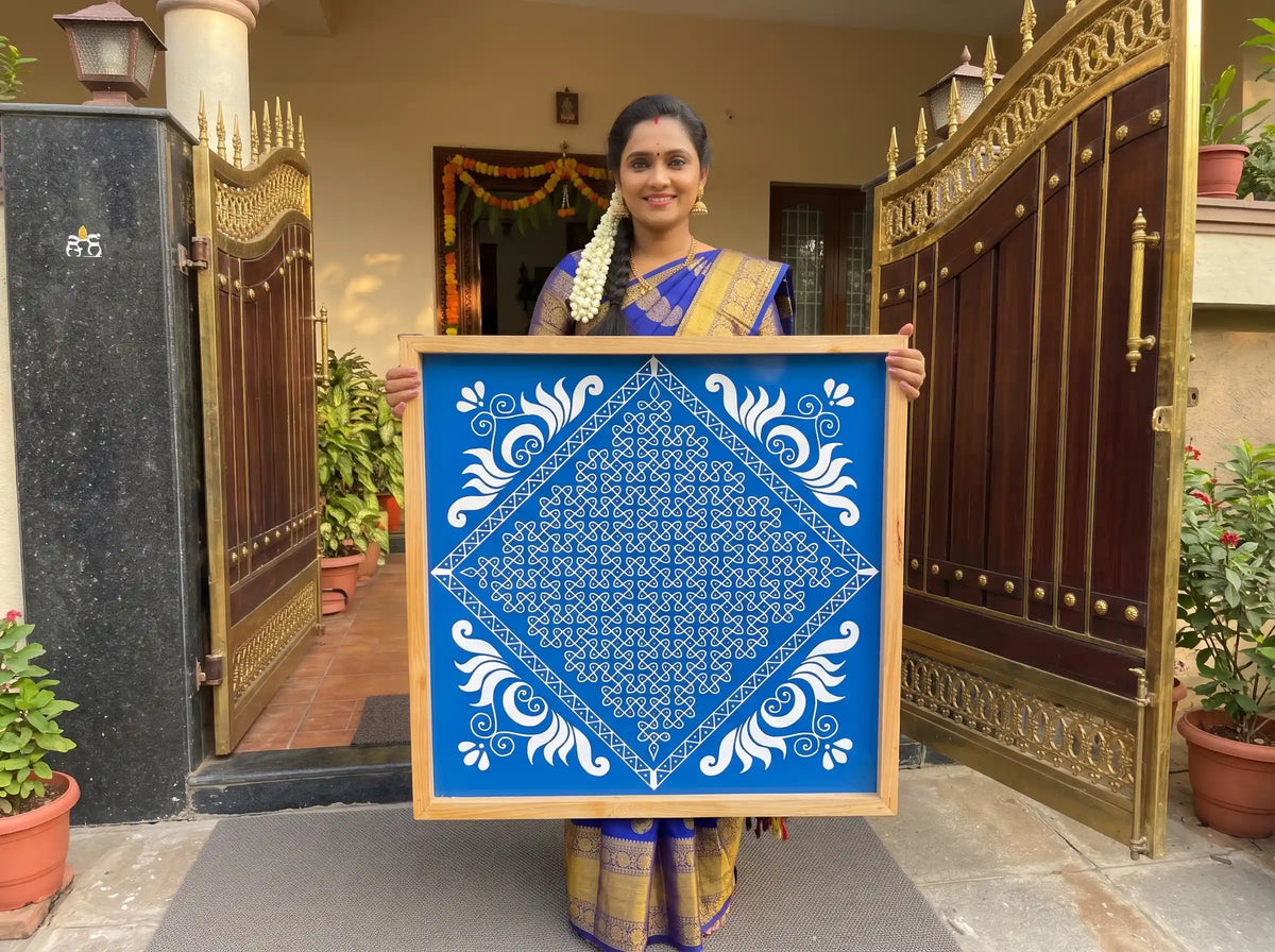 Biggest Chaitanya Kambi Kolam Stencil