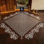 Biggest Diamond Pulli Kolam Stencil